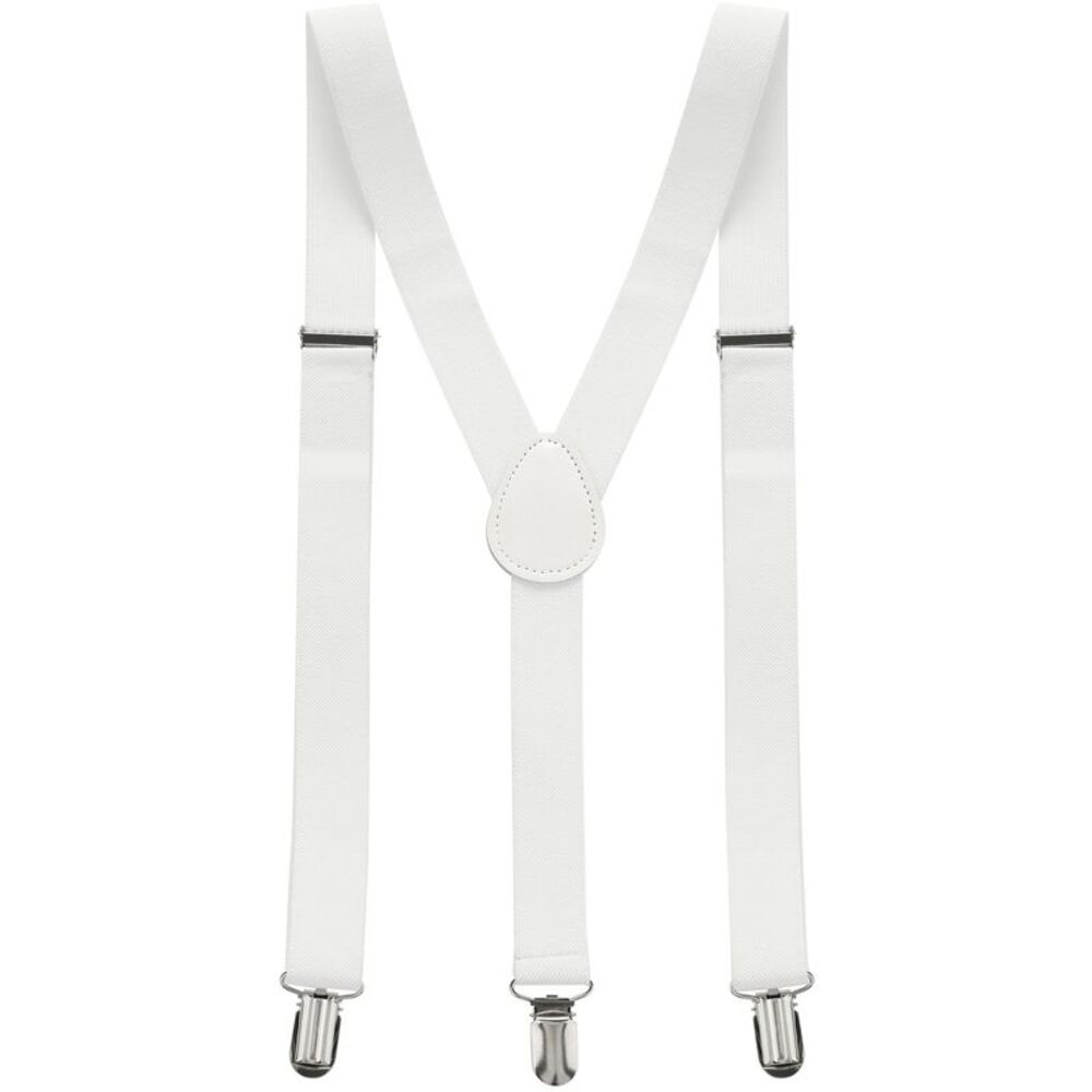 Suspenders Metal Clips Adjustable Elastic Band Y Shaped Suspender Bright Red